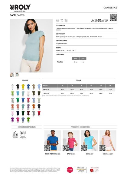 Camiseta Mujer Capri