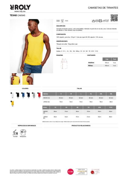 Camiseta Texas Tirantes