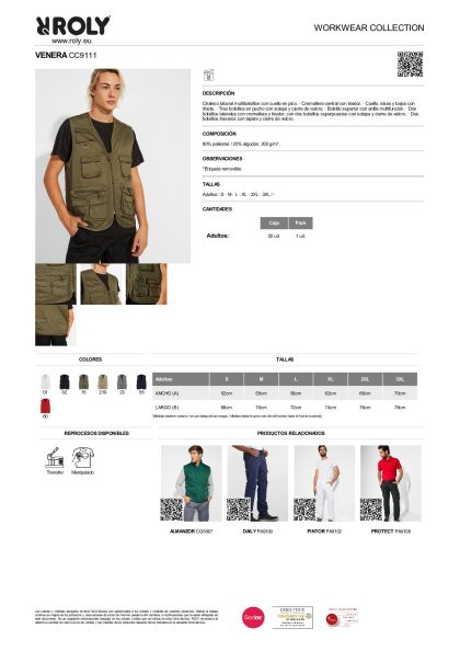 Chaleco Multibolsillos Venera