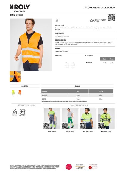 Chaleco Sirio Alta Visibilidad