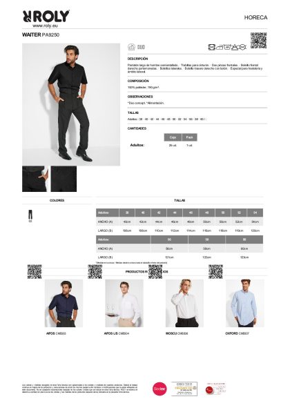 Pantalón Hombre Waiter