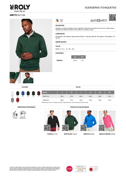 Sudadera Aneto Media Cremallera