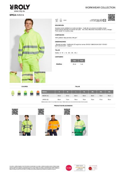 Sudadera Spica Alta Visibilidad